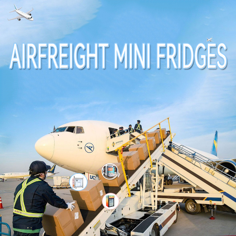 What are the requirements for airfreighting commercial mini beverage refrigerators?