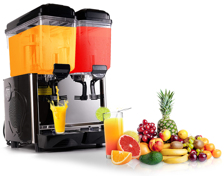 commercial electric cold fruit juice dispenser machine 3 tanks