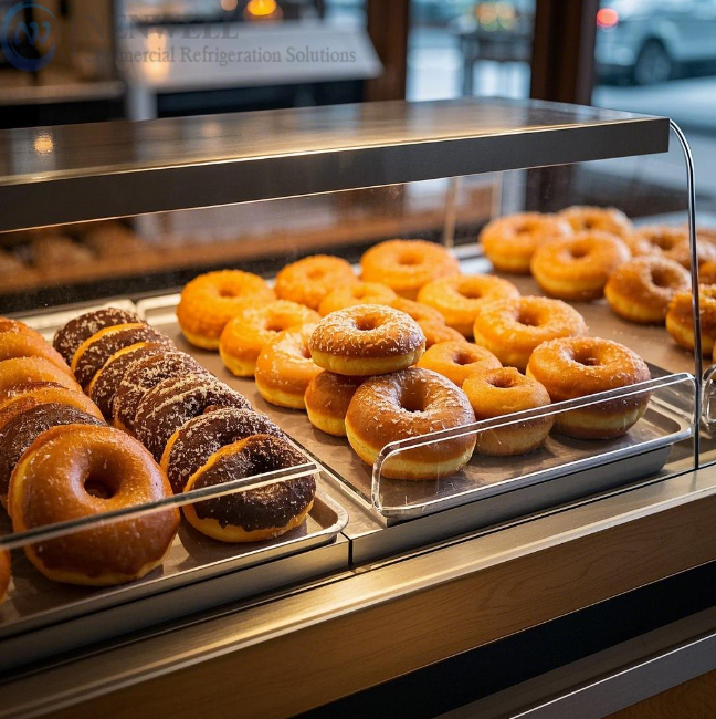 Donut display cabinet design is also good!