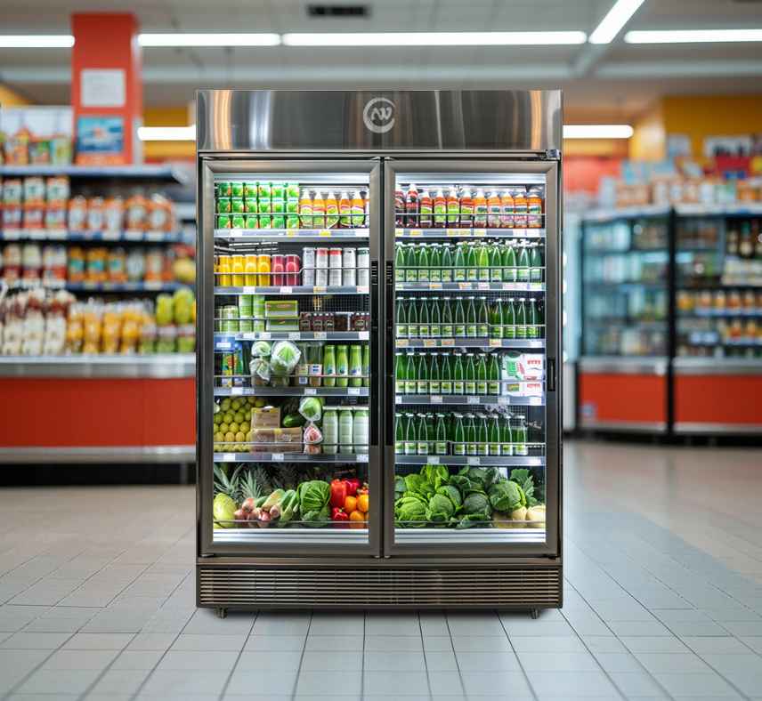 Which models of commercial brand glass display refrigerators are there?