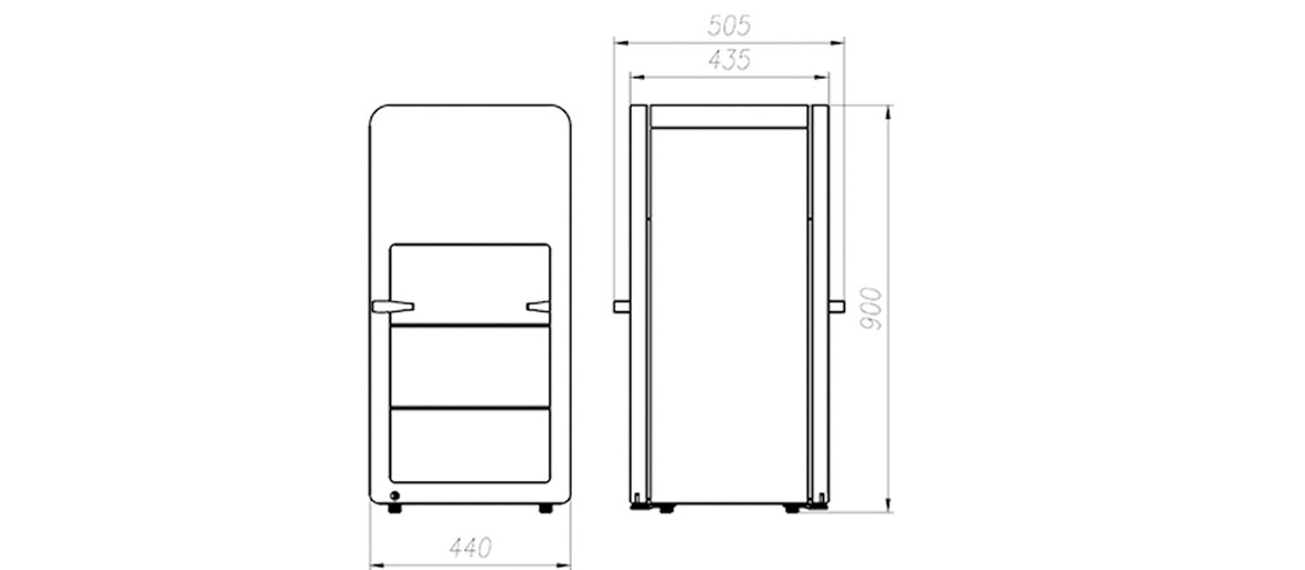 Dimensions | NW-SC68B-D small countertop refrigerator