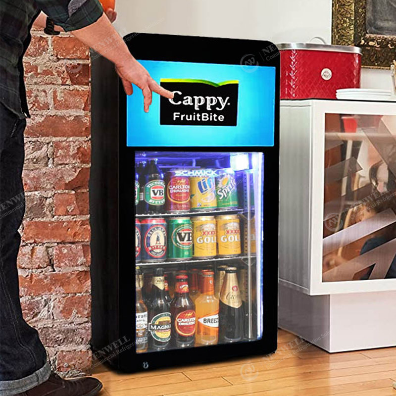 Komersyal nga Mga Gagmay nga Beer Ug Mga Inom nga Glass Door Countertop Display Cooler Refrigerator