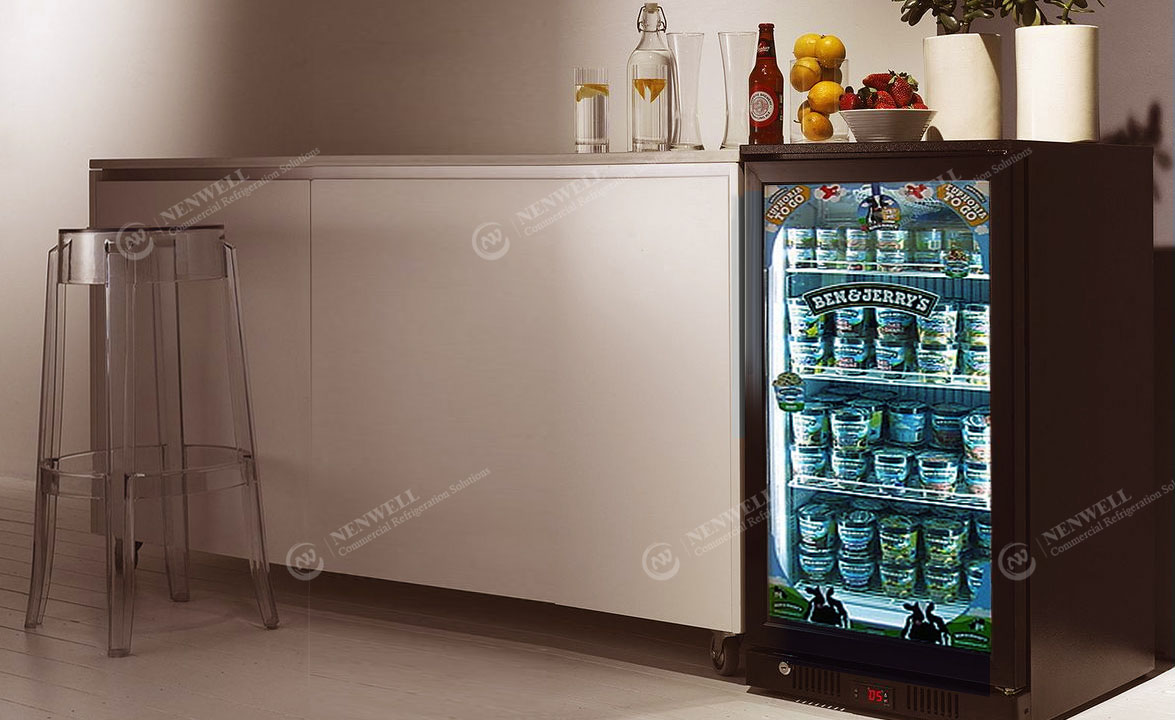 NW-SD98 Coffee Shop Small Frost Free Table Top Display Fridge And Freezer Price For Sale | factory and manufacturers