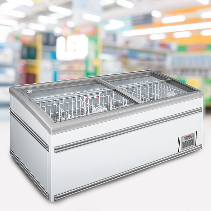 Grocery Store Plug-In Deep Freeze Storage Island Display Freezer