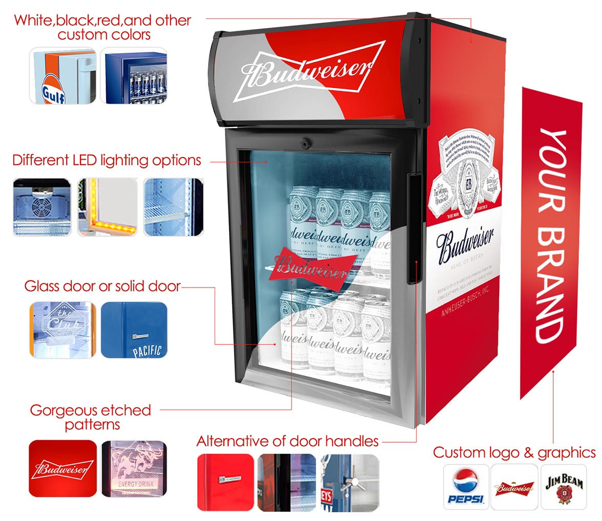 Budweiser store drinks fridge