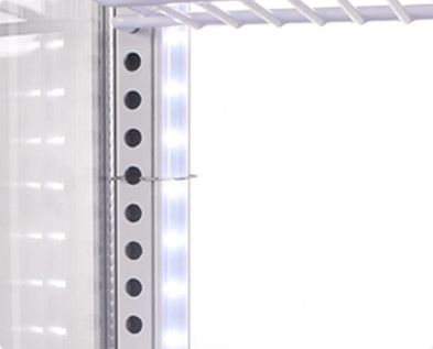 Lighting With High Brightness | countertop sided glass display fridge