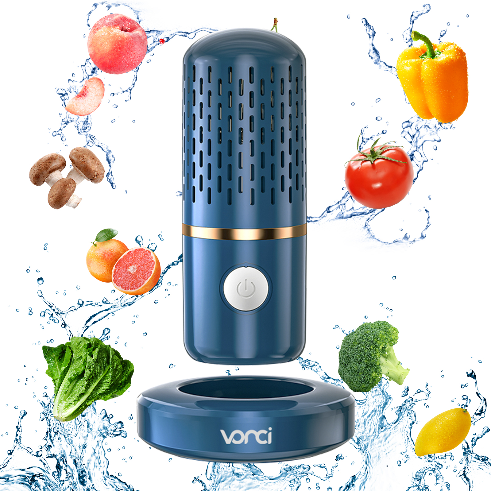 Fruit and Vegetable Cleaning Machine,Fruit Cleaner Device in Water,Portable  USB Wireless Food Purifier Vegetable Washer,Ultrasonic Fruit Washer with
