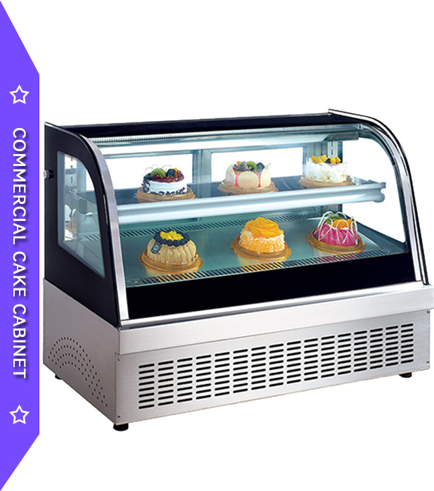 What are the selection guidelines for commercial cake cabinets?