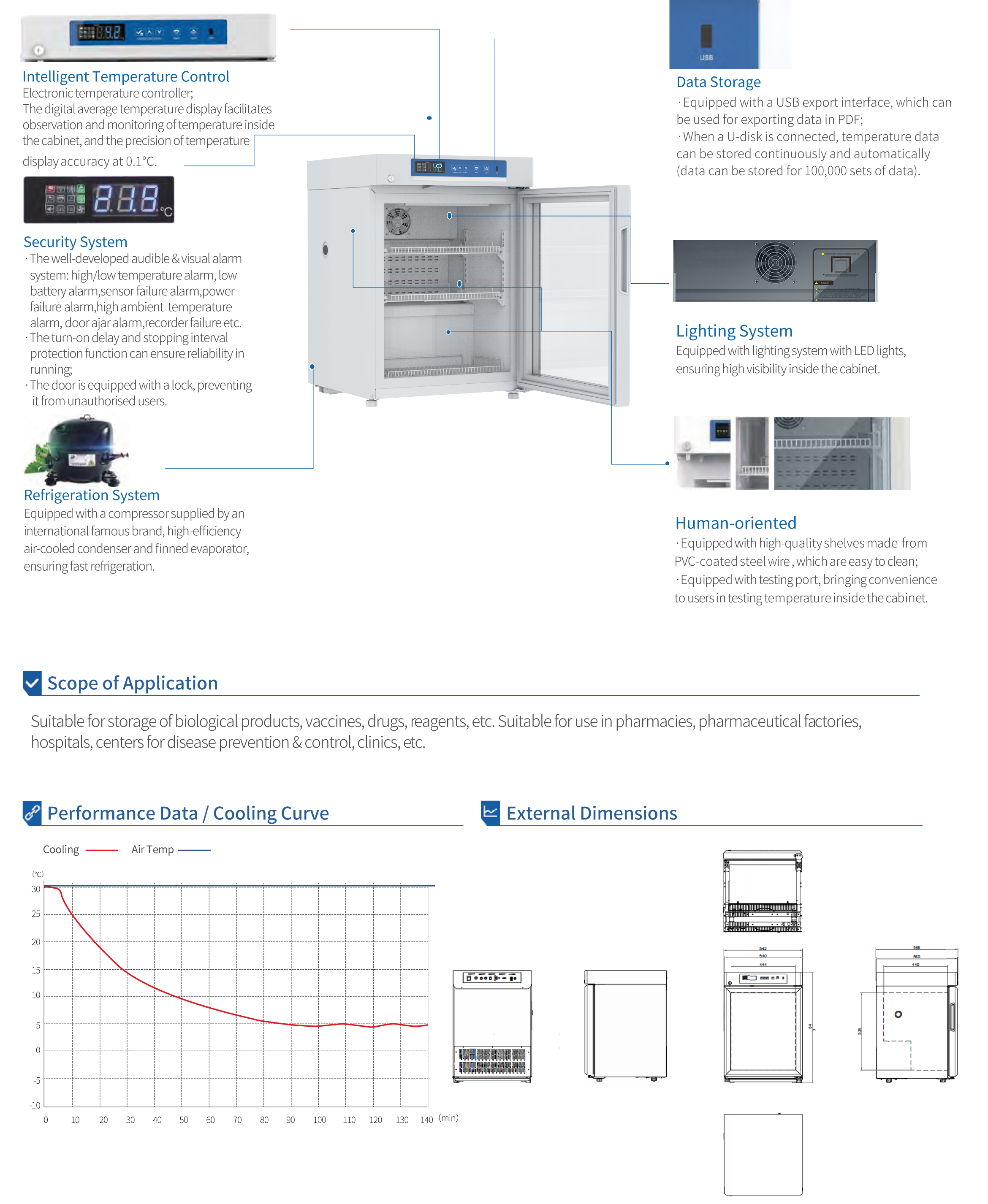 hospital small medical fridge for vaccine and medicine